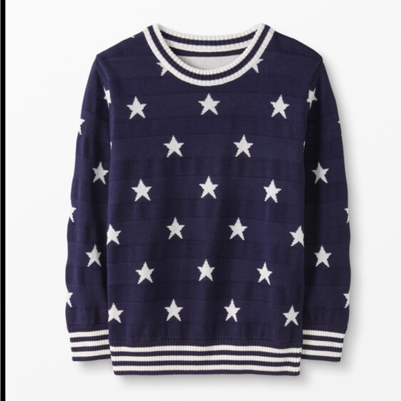 Hanna Andersson Stars & Stripes Sweater size 120 (6/7) EUC - Picture 1 of 4